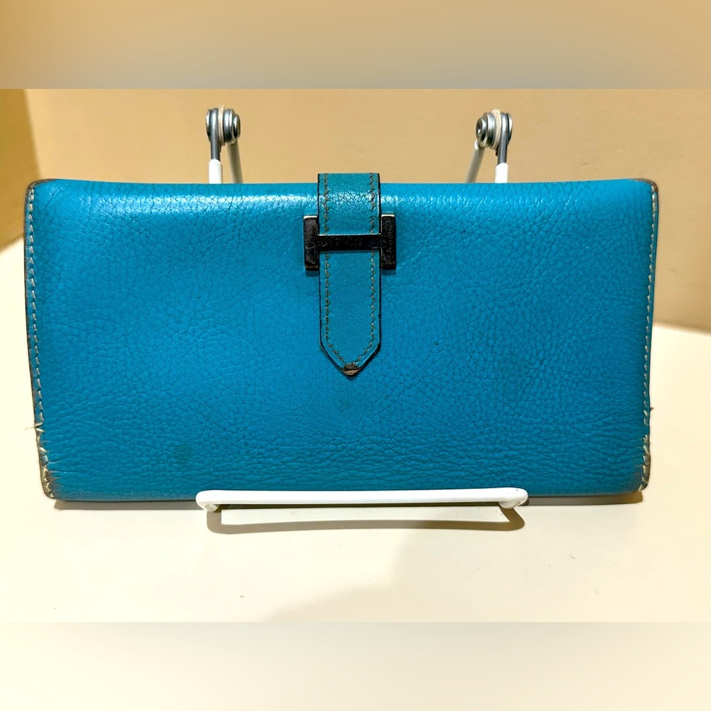 Hermes Jaune Amble Epsom Ghw Bearn Wallet - image 1